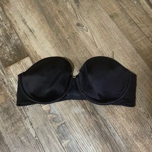 Vanity Fair Black Strapless Bra 36C